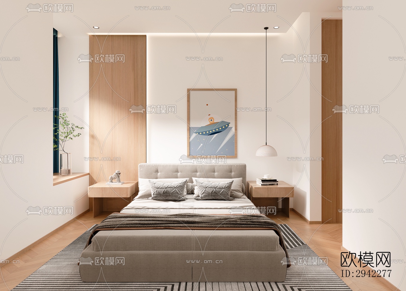 日式平层效果图下载（渲染图3）