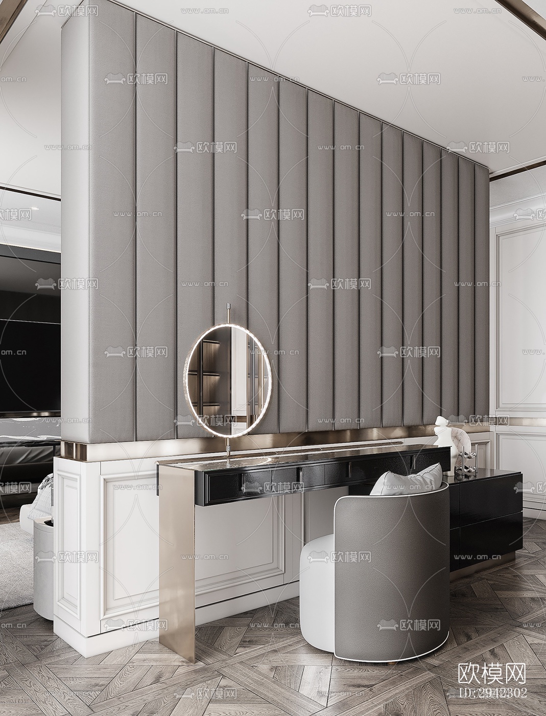 现代平层效果图下载（渲染图17）