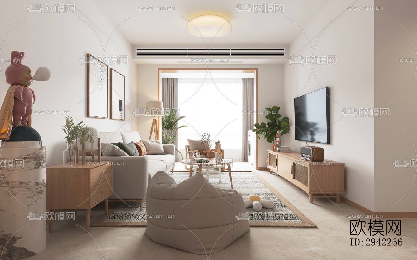 北欧平层效果图下载（渲染图20）