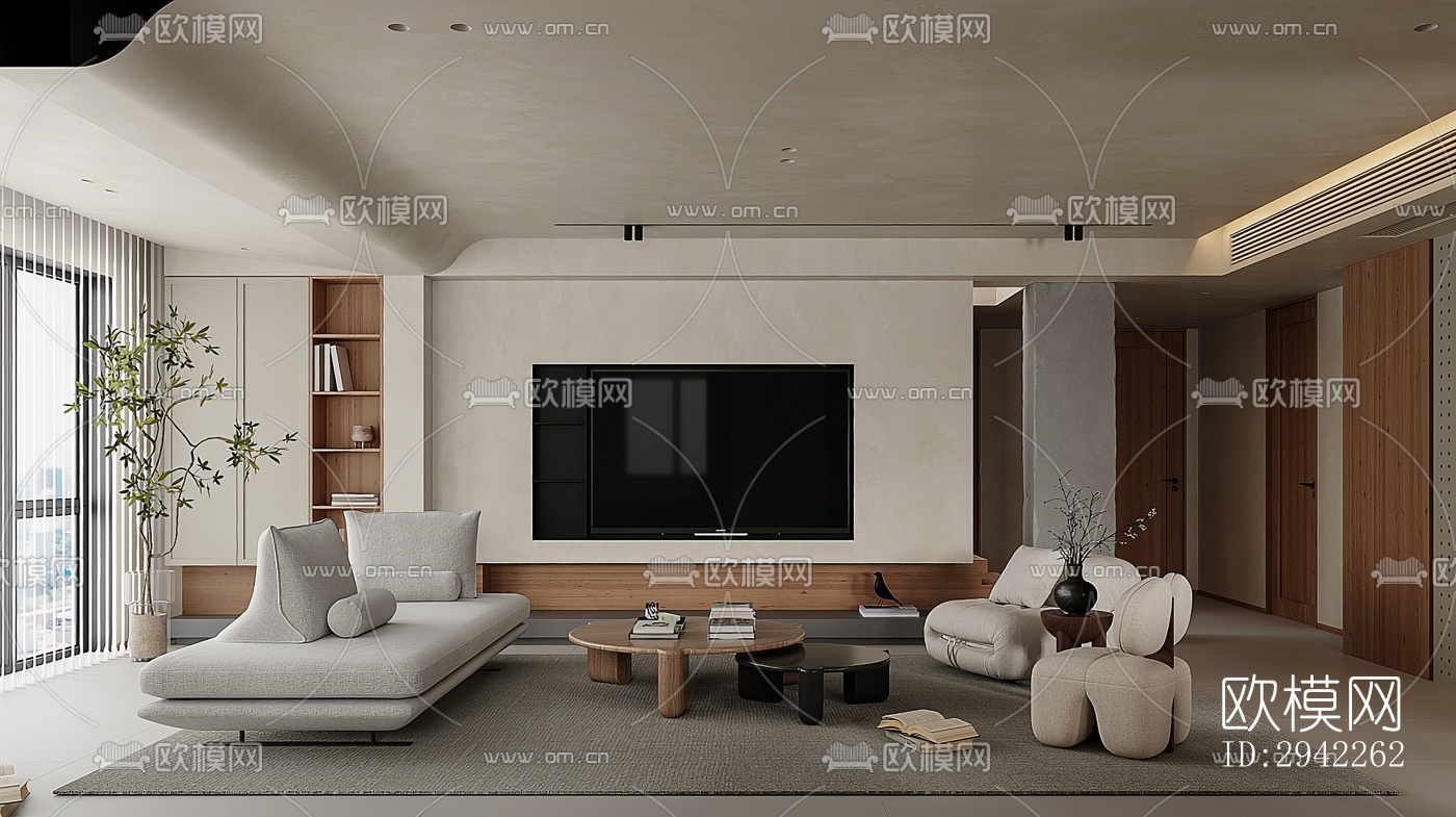 北欧平层效果图下载（渲染图6）