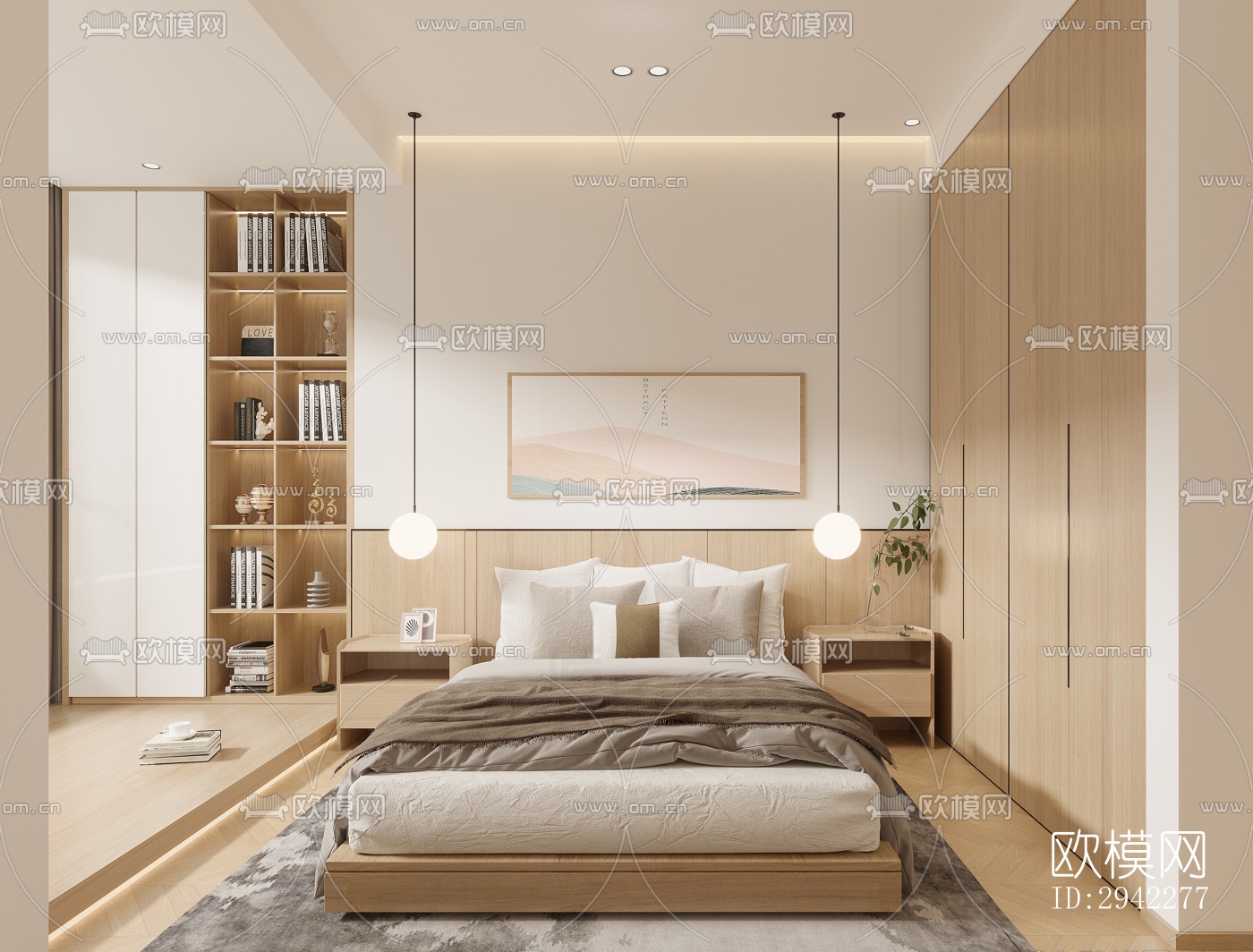 日式平层效果图下载（渲染图4）