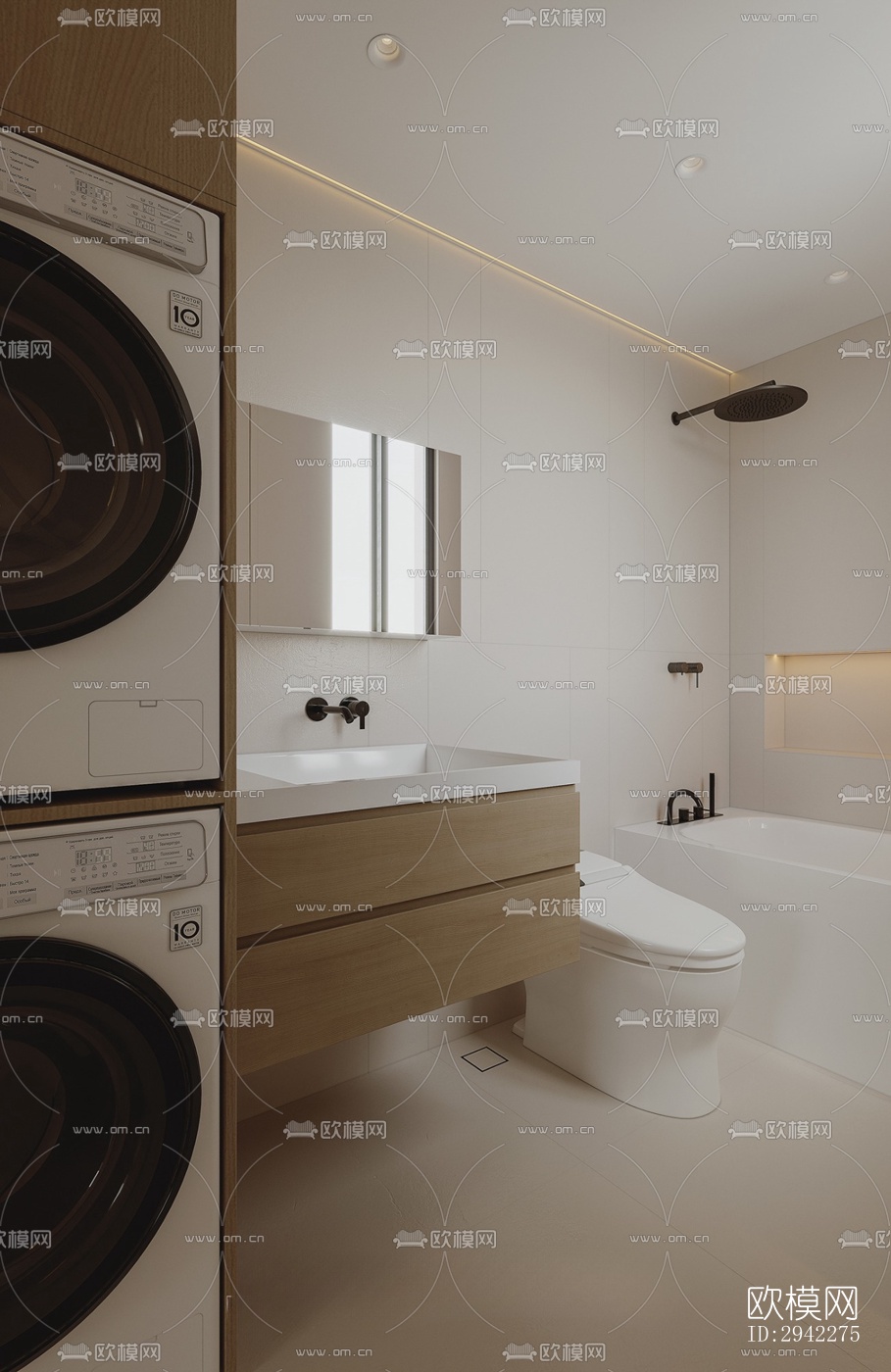 日式平层效果图下载（渲染图2）