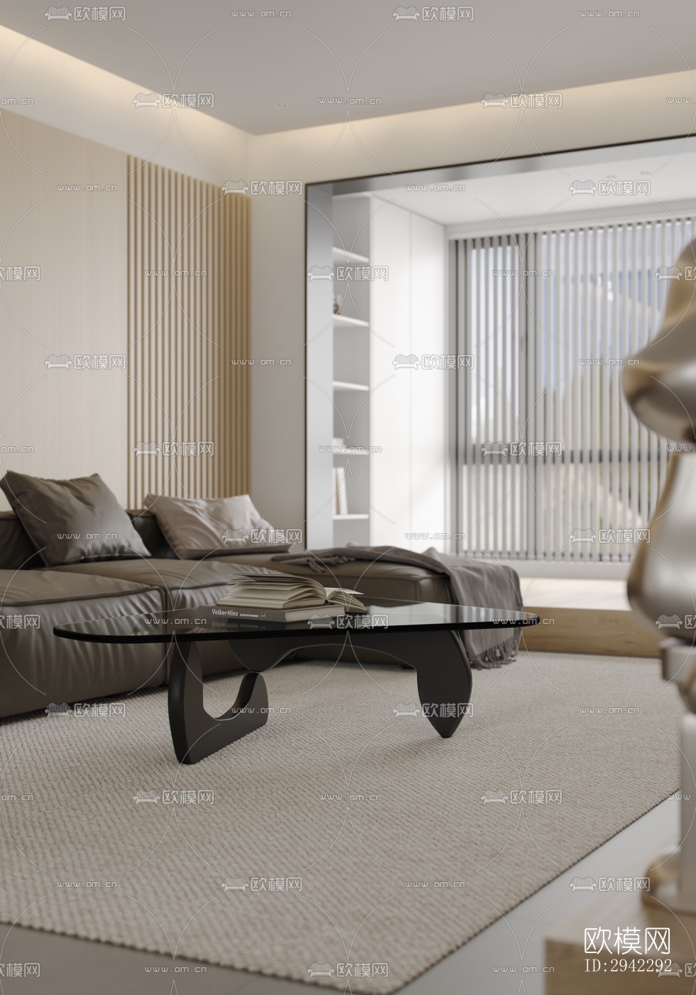 现代平层效果图下载（渲染图12）