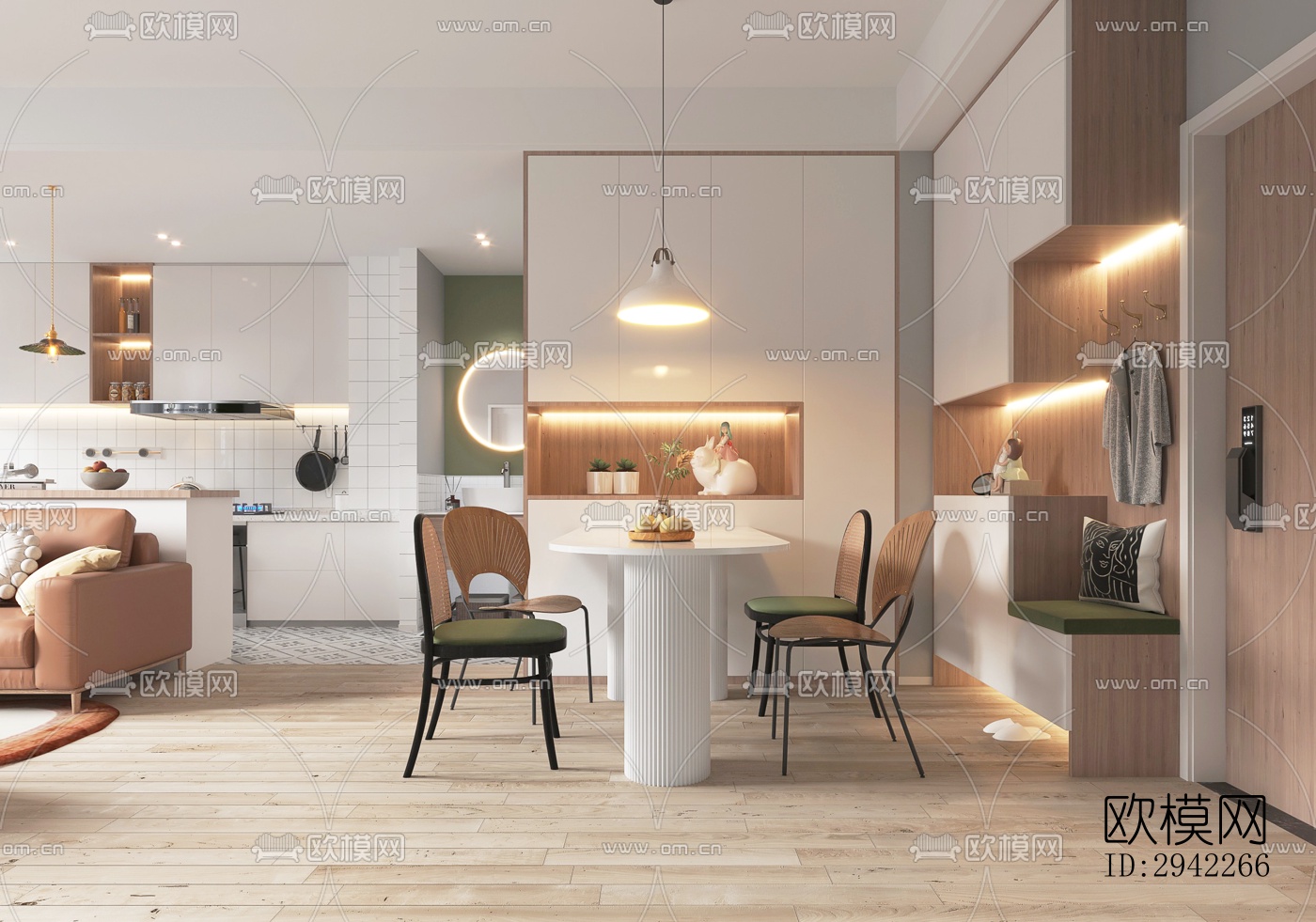 北欧平层效果图下载（渲染图10）