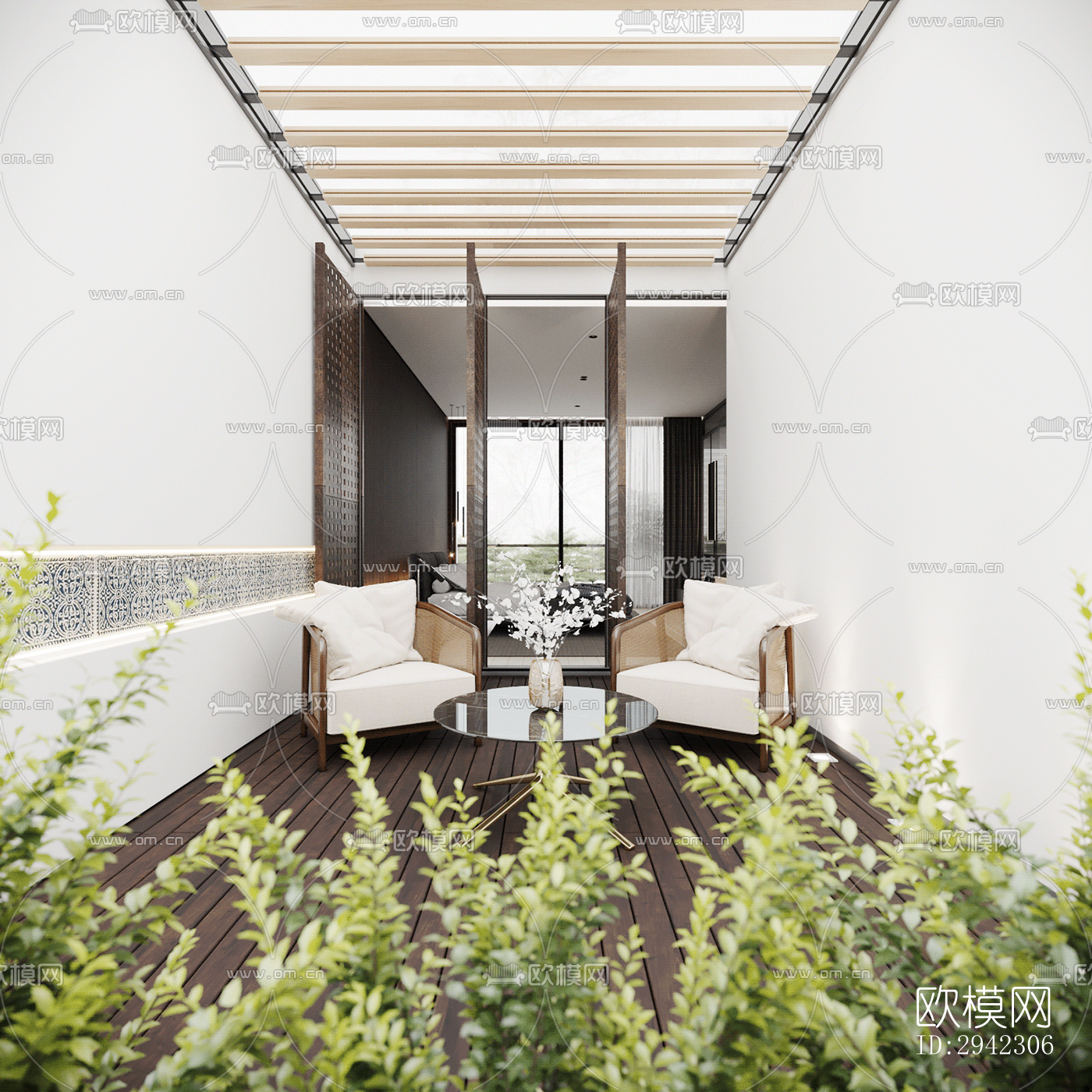 现代平层效果图下载（渲染图2）