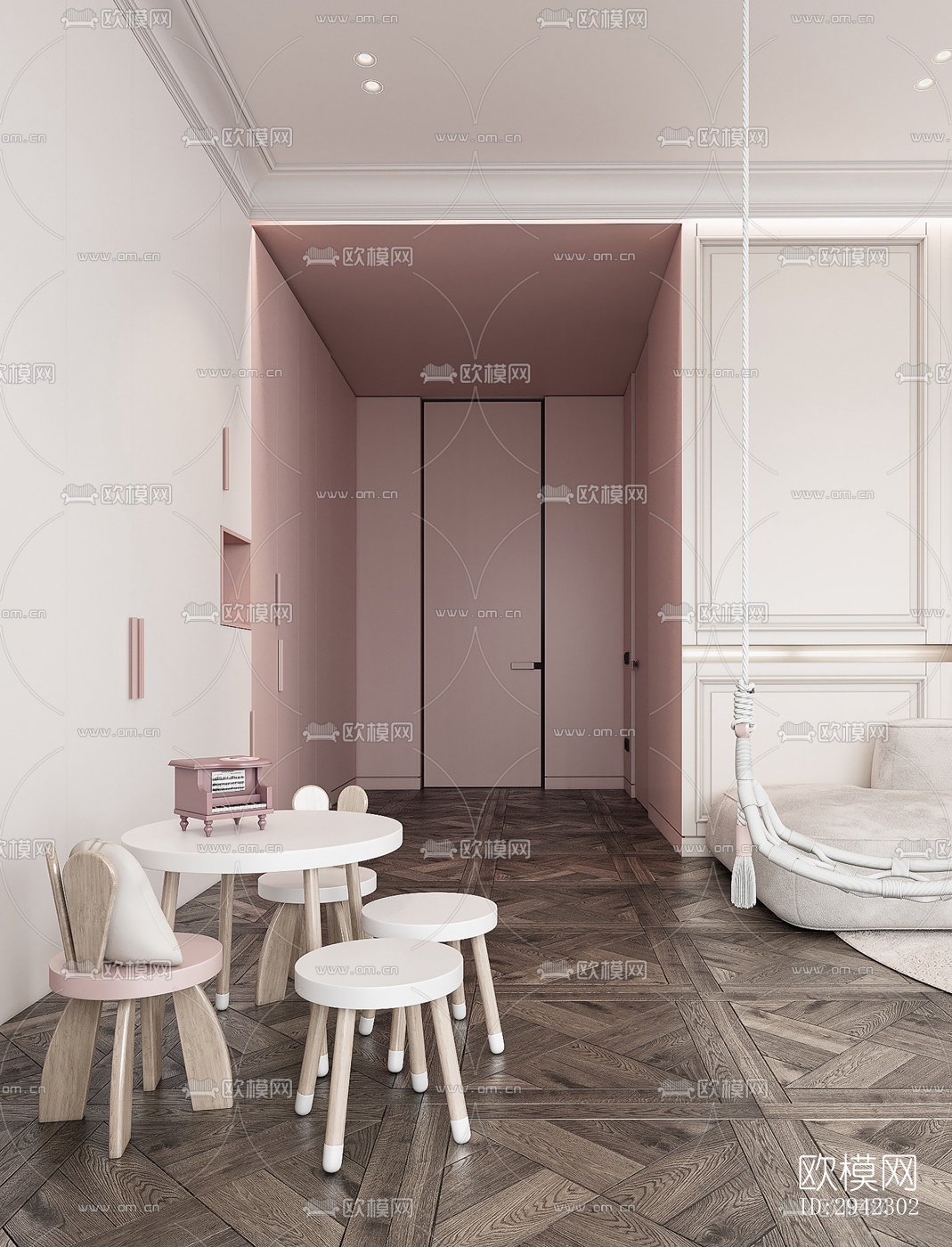 现代平层效果图下载（渲染图14）