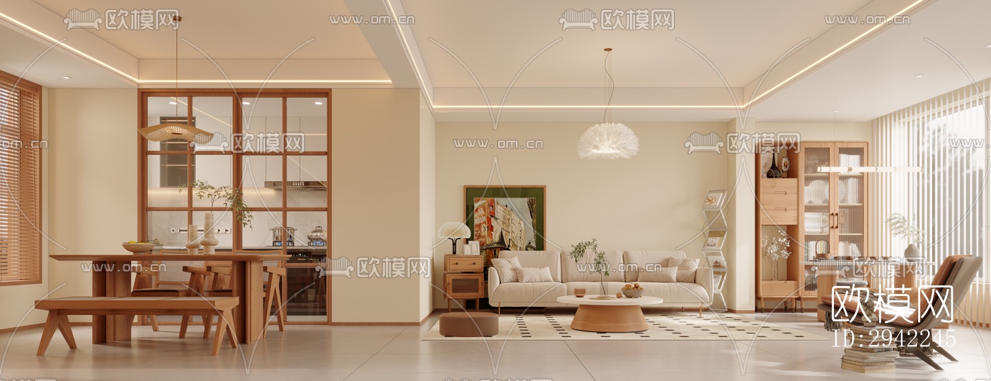 北欧复式效果图下载（渲染图8）