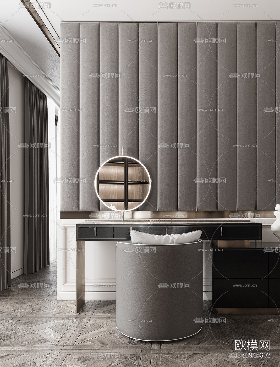 现代平层效果图下载（渲染图16）