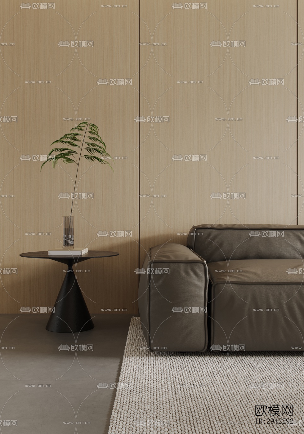 现代平层效果图下载（渲染图4）