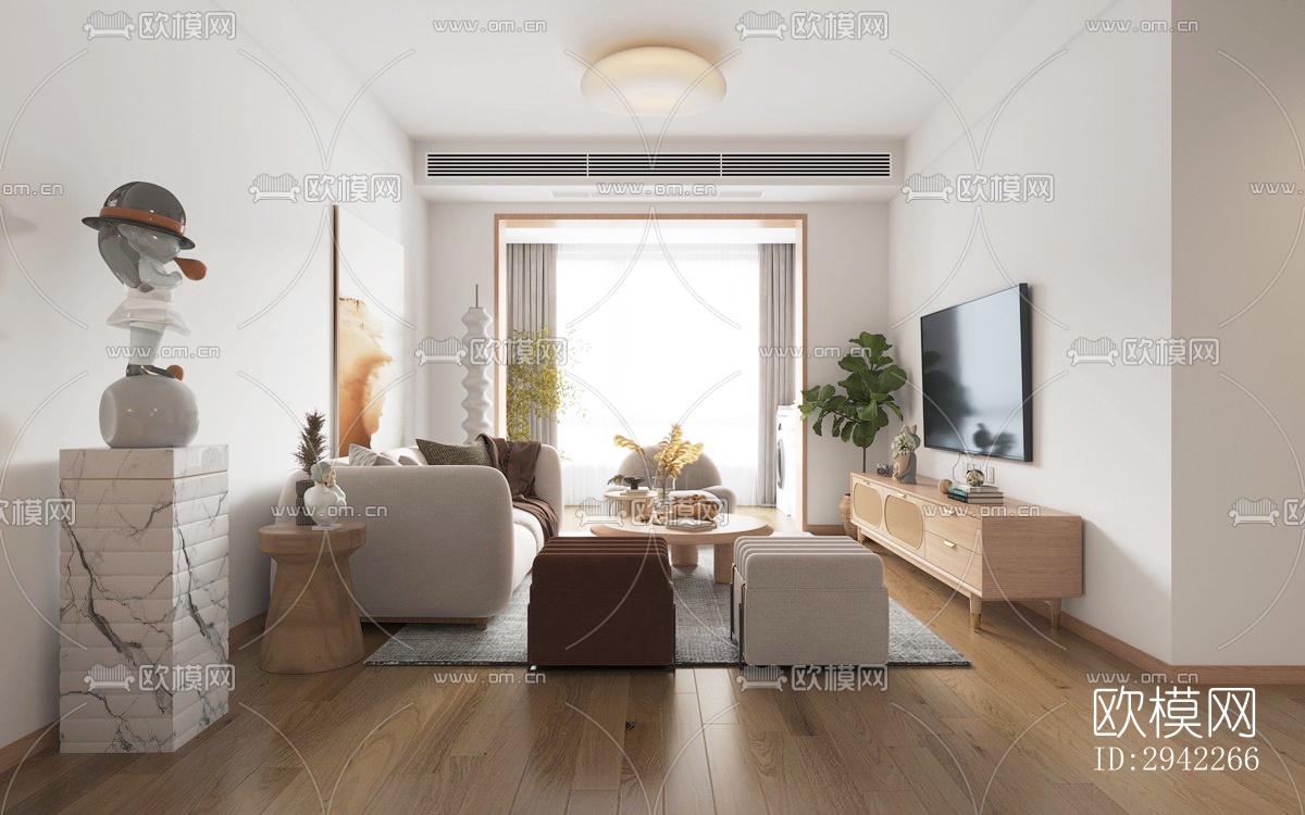 北欧平层效果图下载（渲染图12）