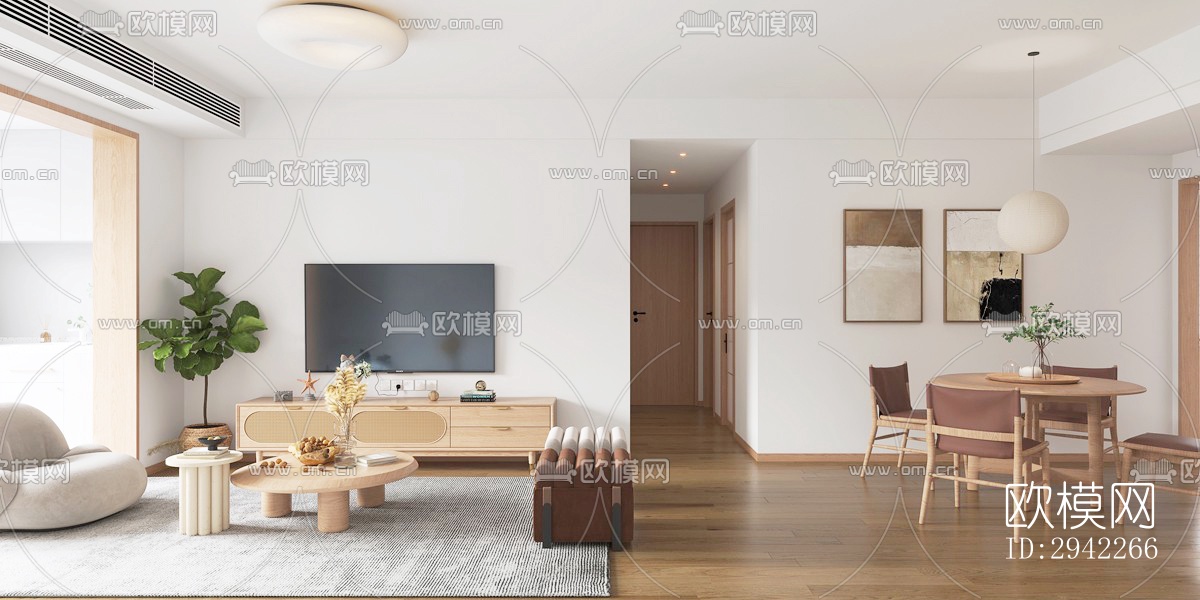 北欧平层效果图下载（渲染图16）