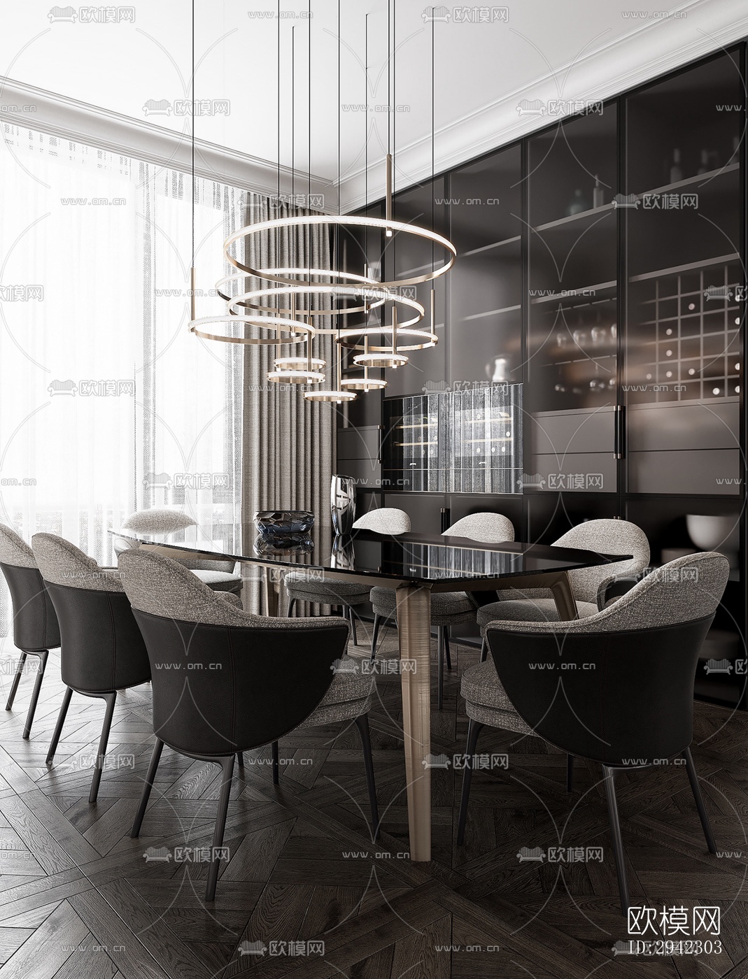 现代平层效果图下载（渲染图4）