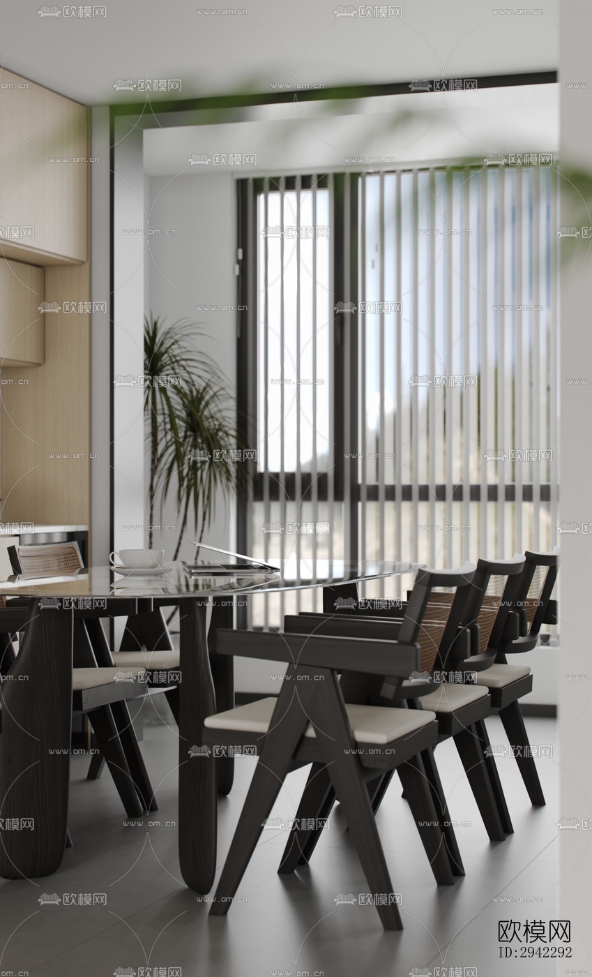 现代平层效果图下载（渲染图15）