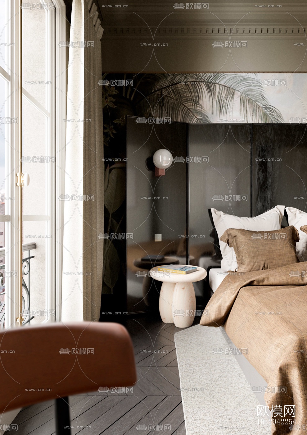 中古风平层效果图下载（渲染图8）