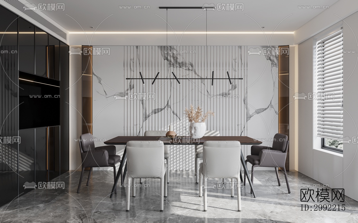 现代平层效果图下载（渲染图15）