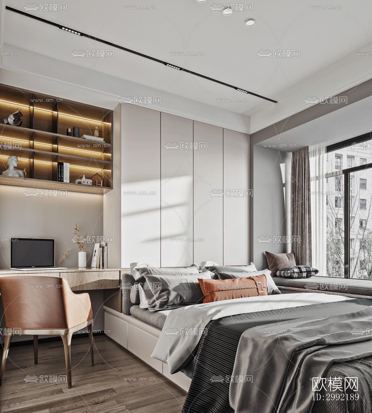 现代平层效果图下载（渲染图12）