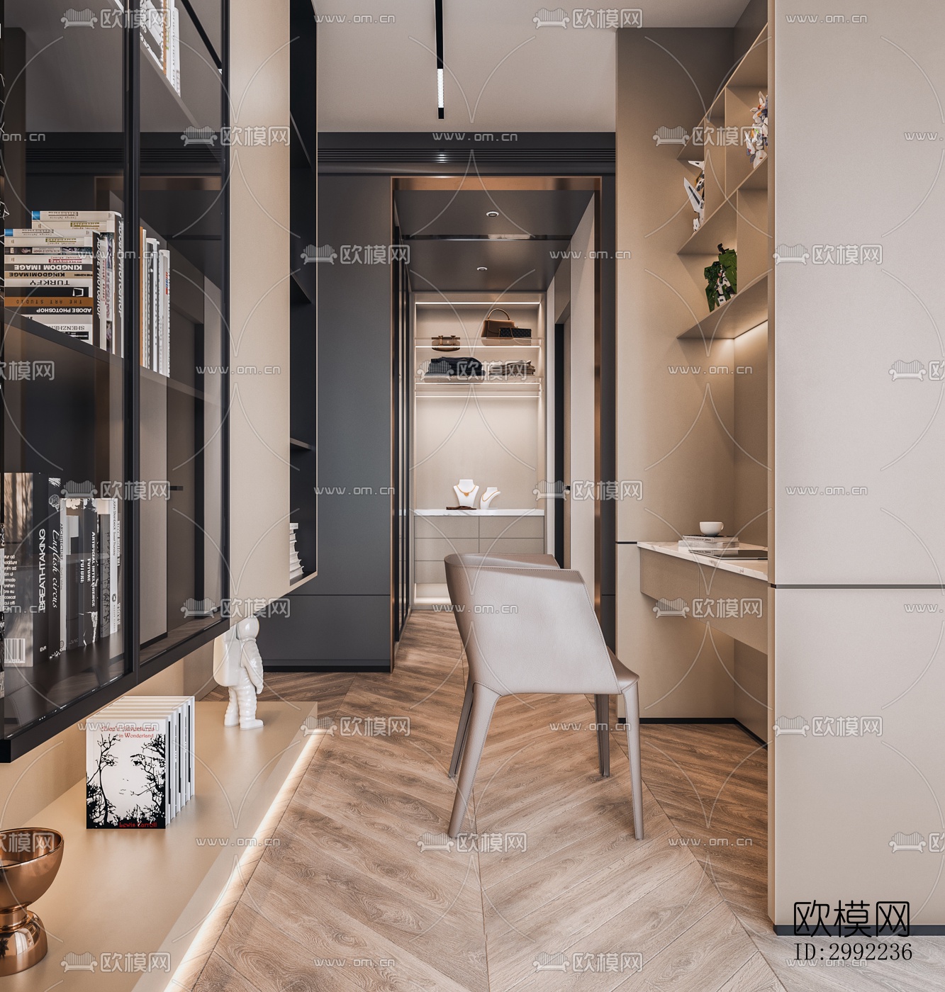 现代平层效果图下载（渲染图14）