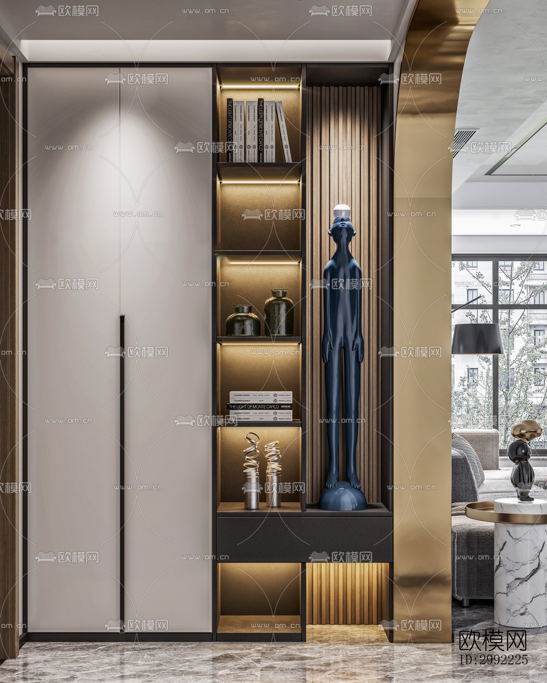 现代平层效果图下载（渲染图2）