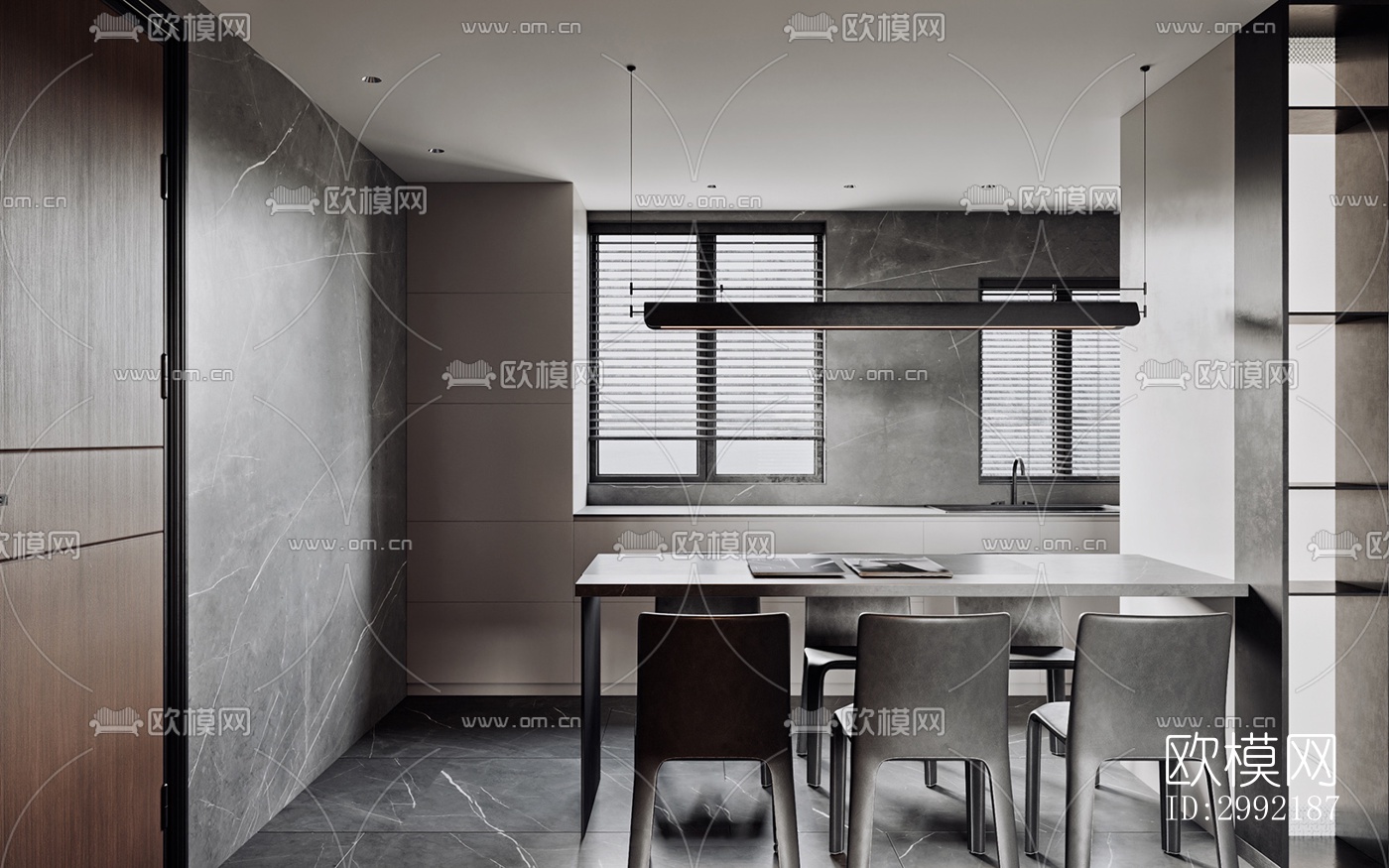 现代平层效果图下载（渲染图7）