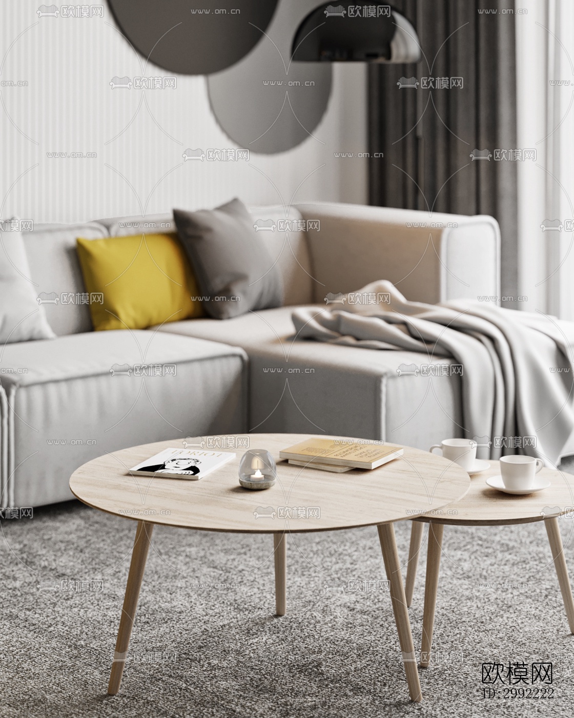 现代平层效果图下载（渲染图2）