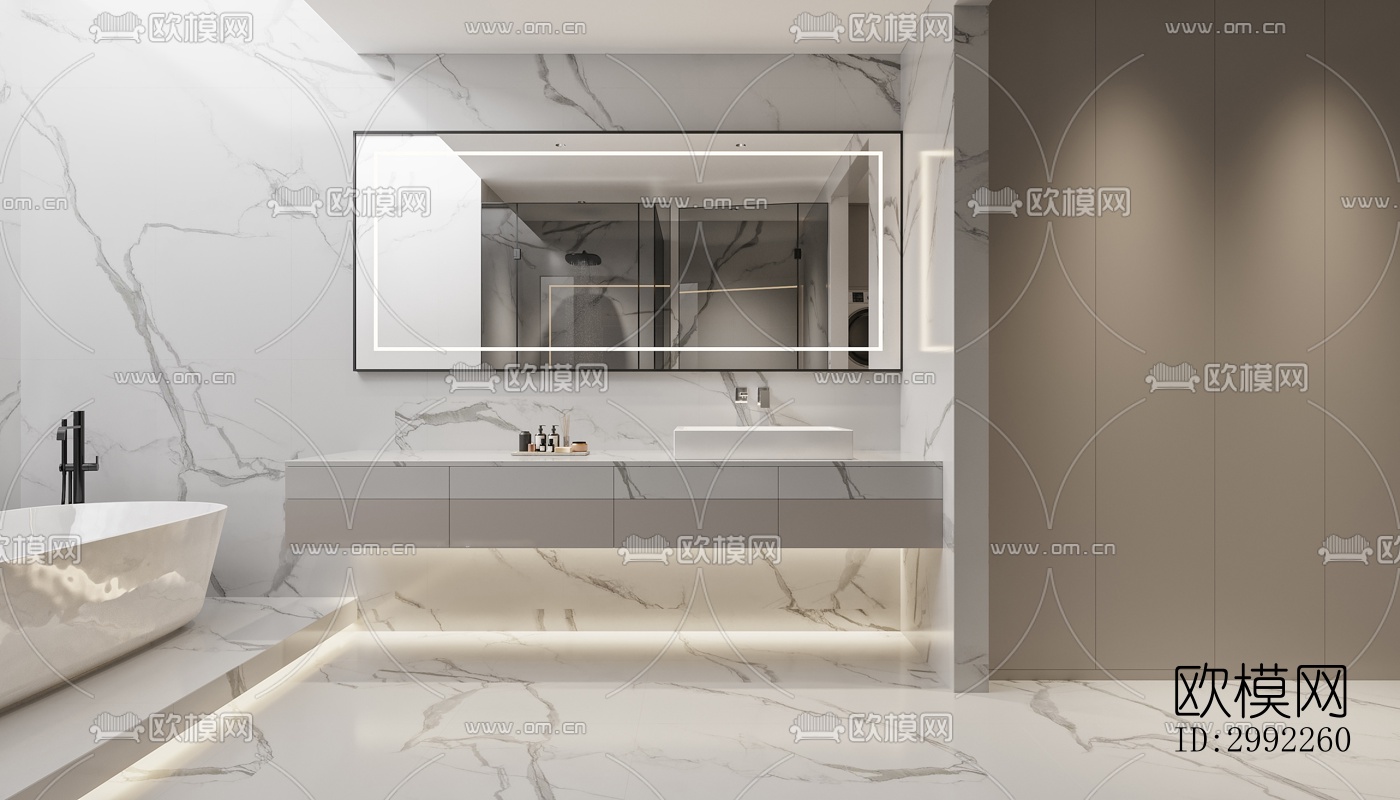 现代平层效果图下载（渲染图2）