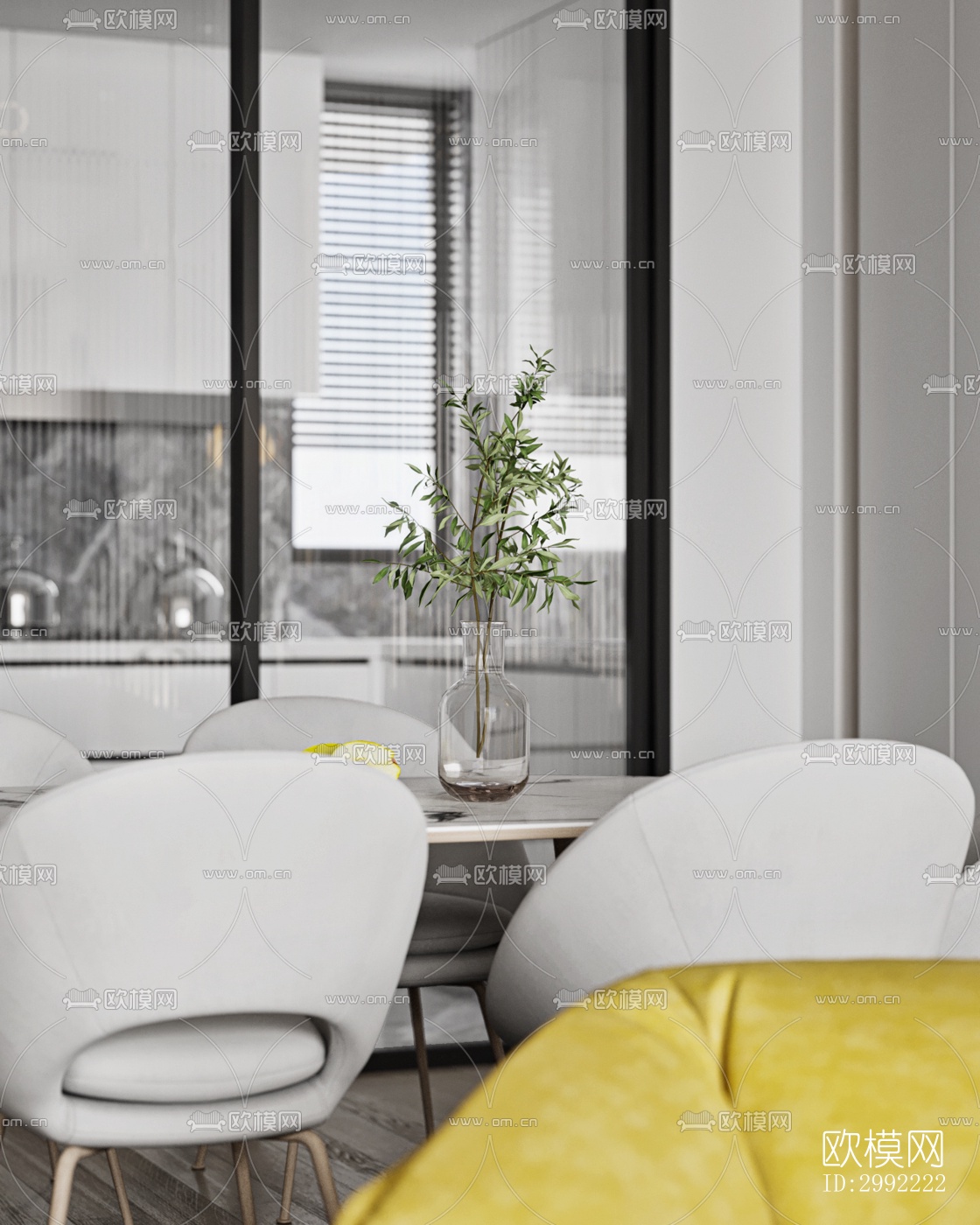 现代平层效果图下载（渲染图10）