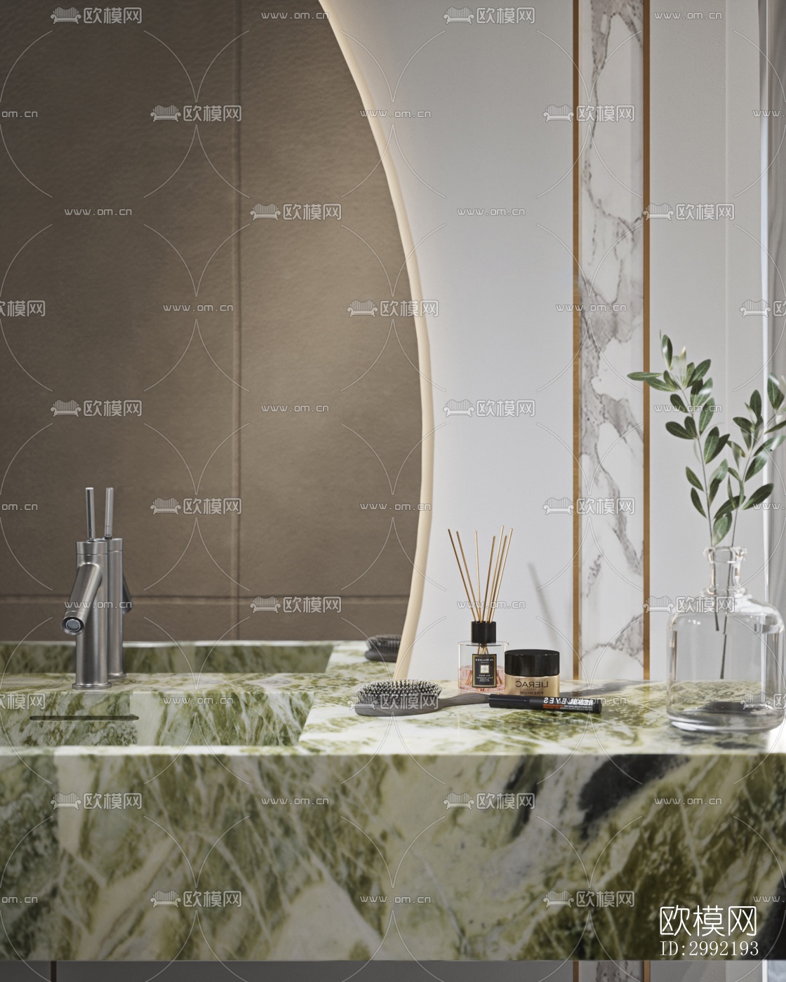 现代平层效果图下载（渲染图1）