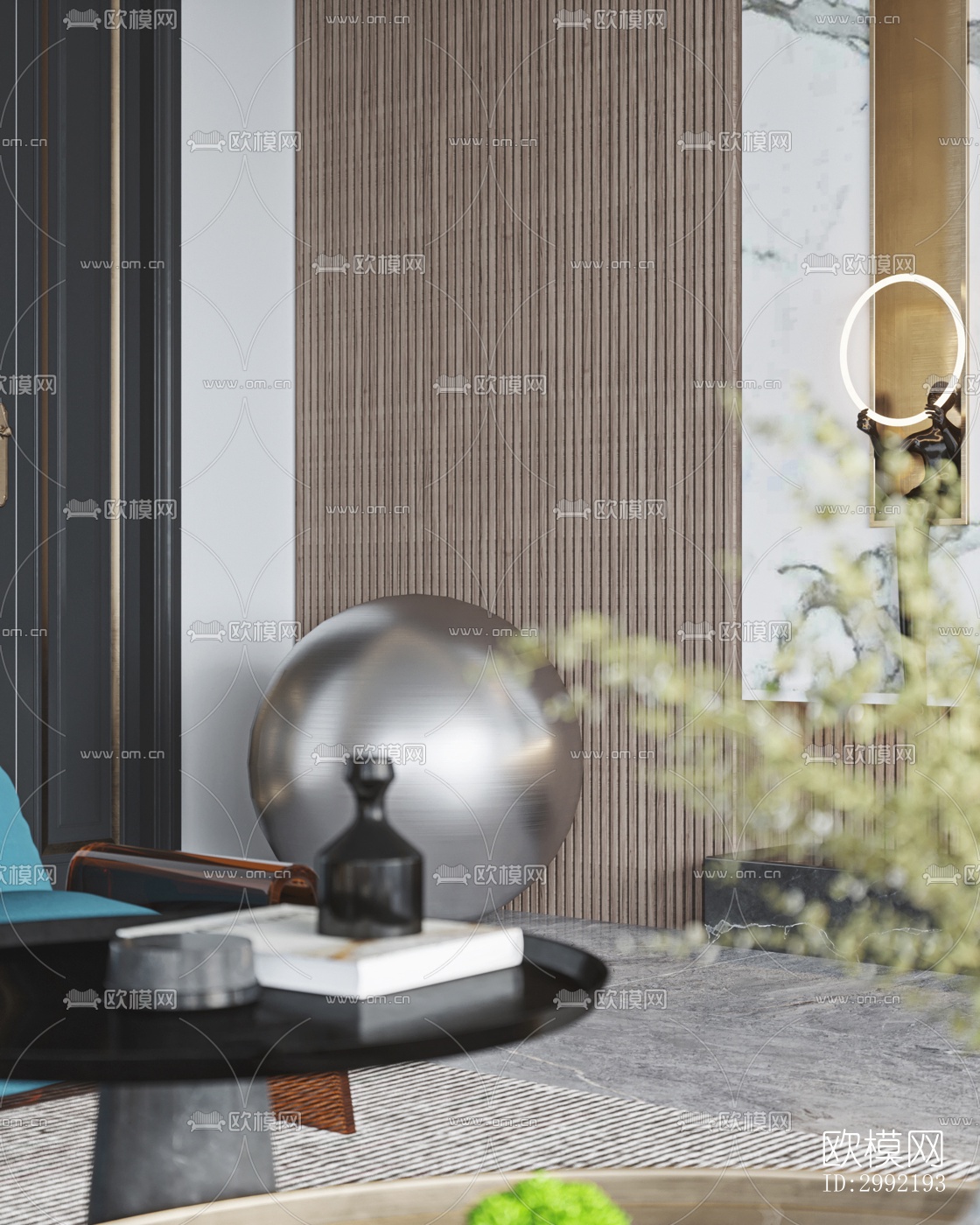 现代平层效果图下载（渲染图3）