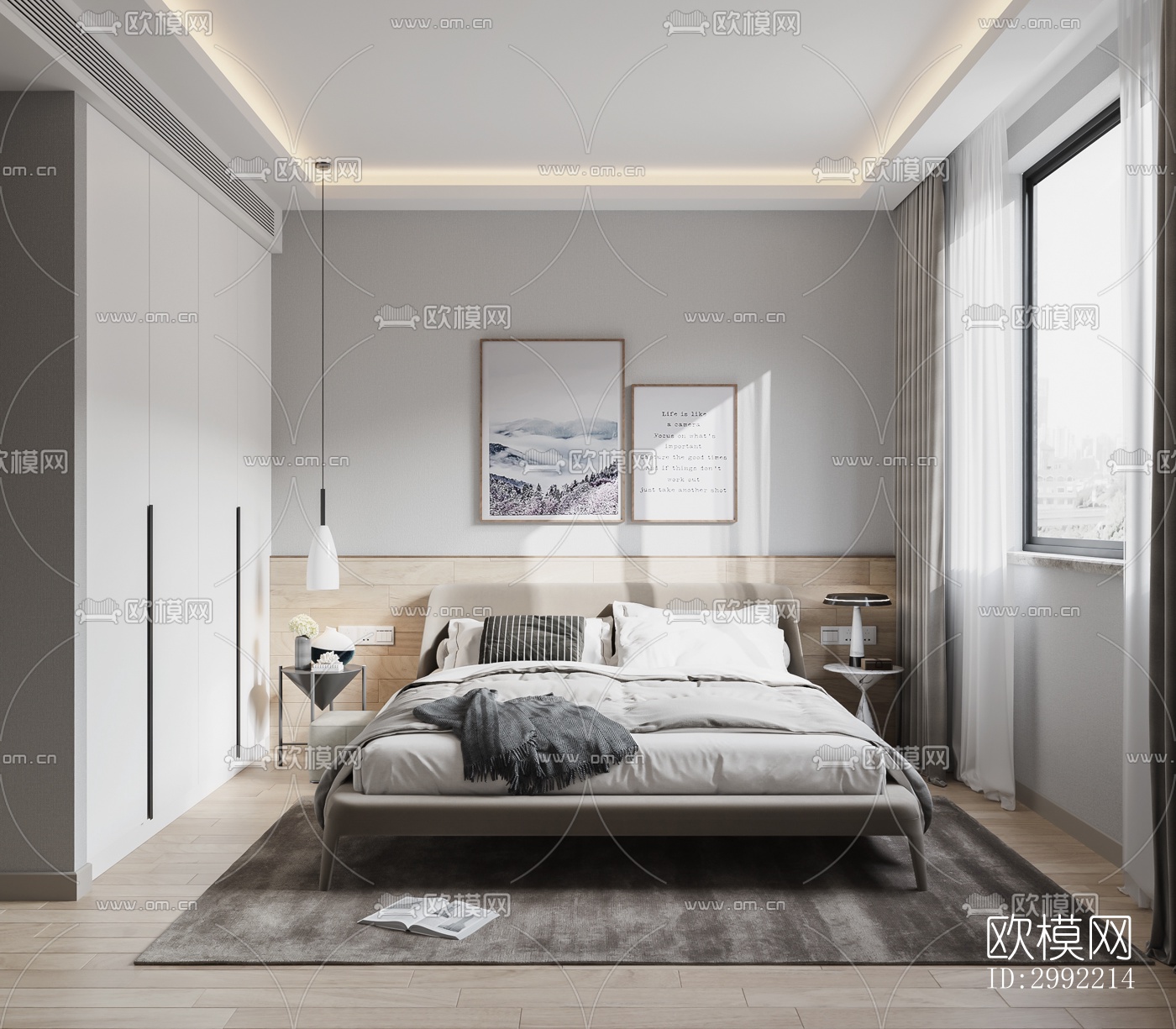 现代平层效果图下载（渲染图12）