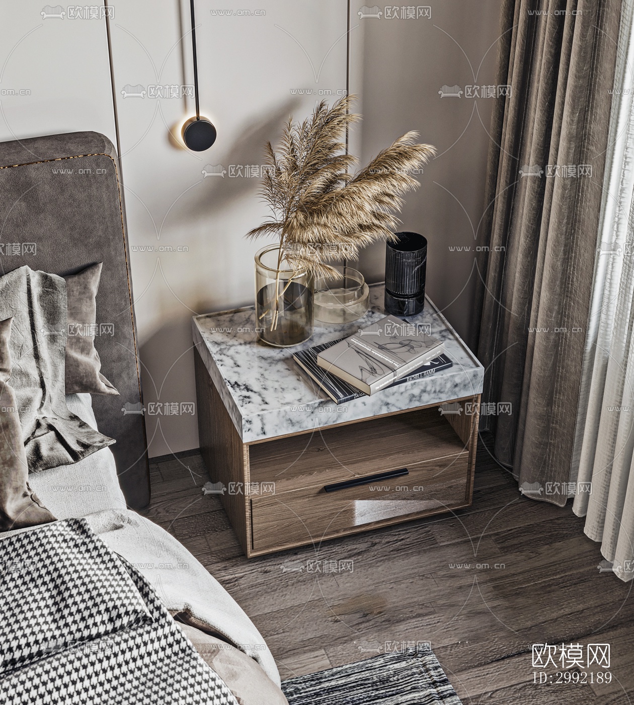 现代平层效果图下载（渲染图9）