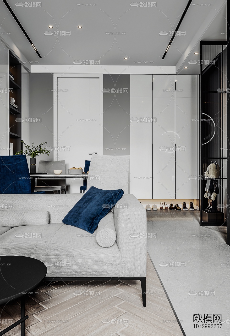 现代平层效果图下载（渲染图5）