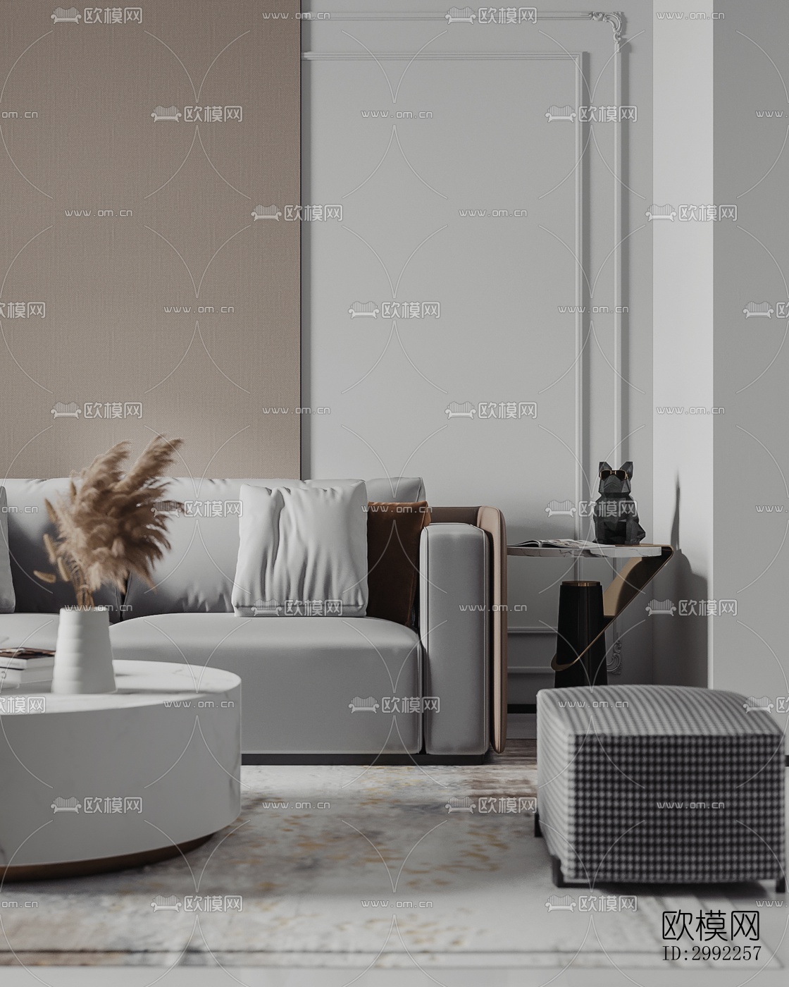 现代平层效果图下载（渲染图9）