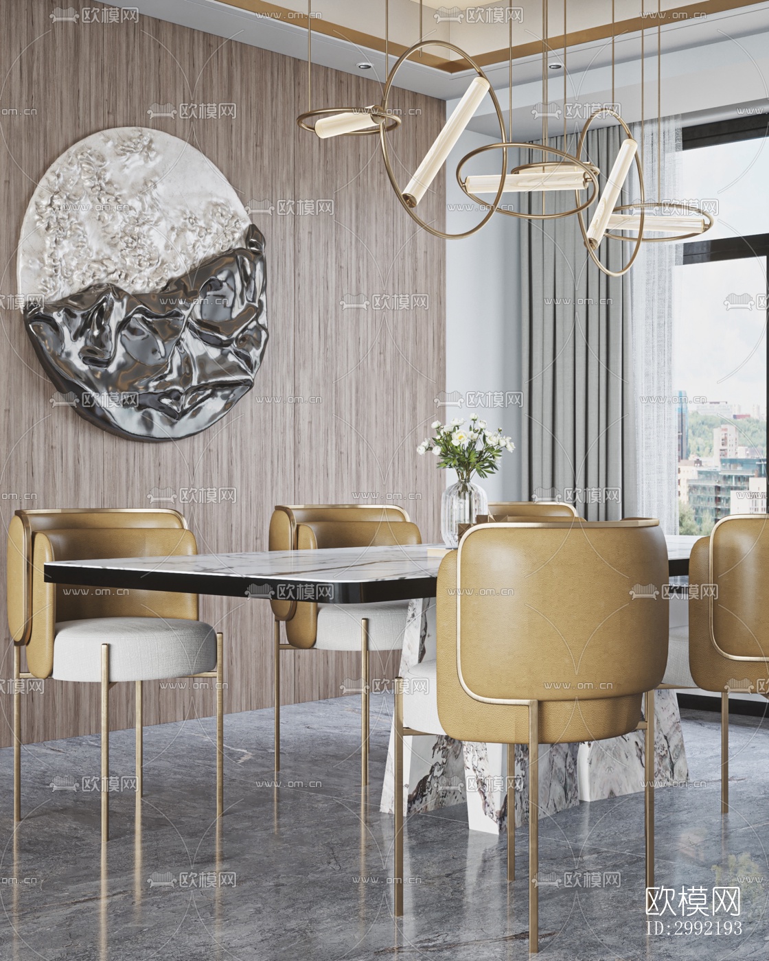 现代平层效果图下载（渲染图2）