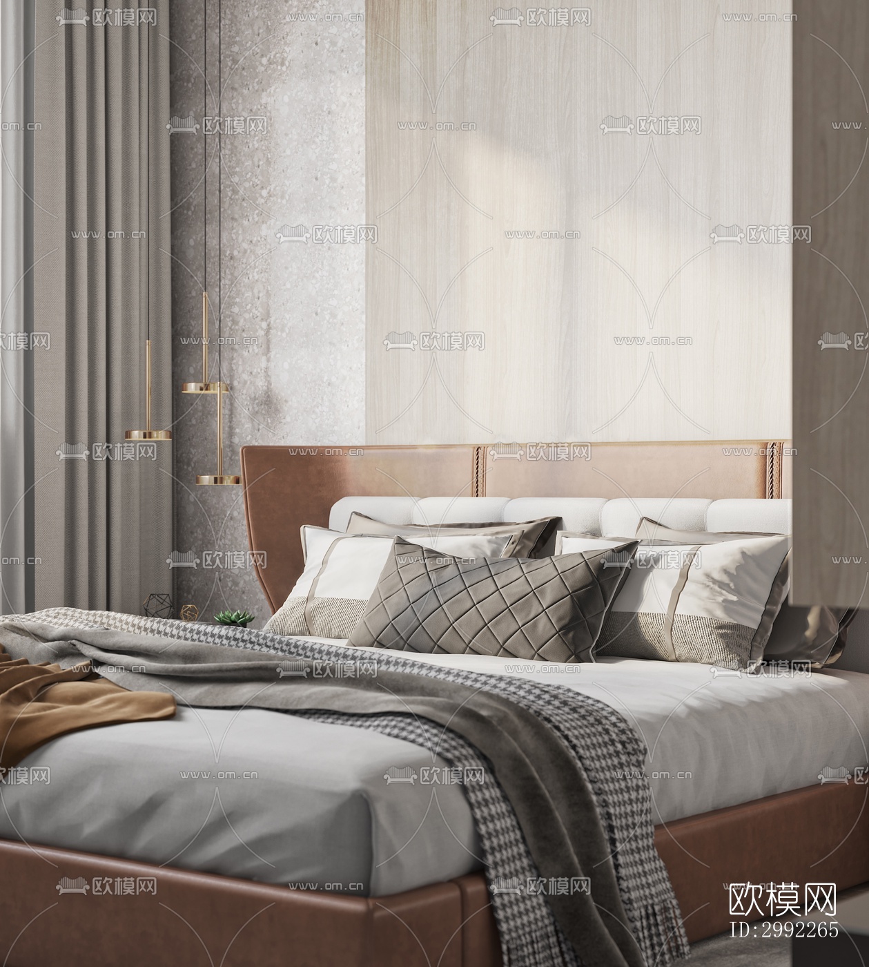 现代平层效果图下载（渲染图11）