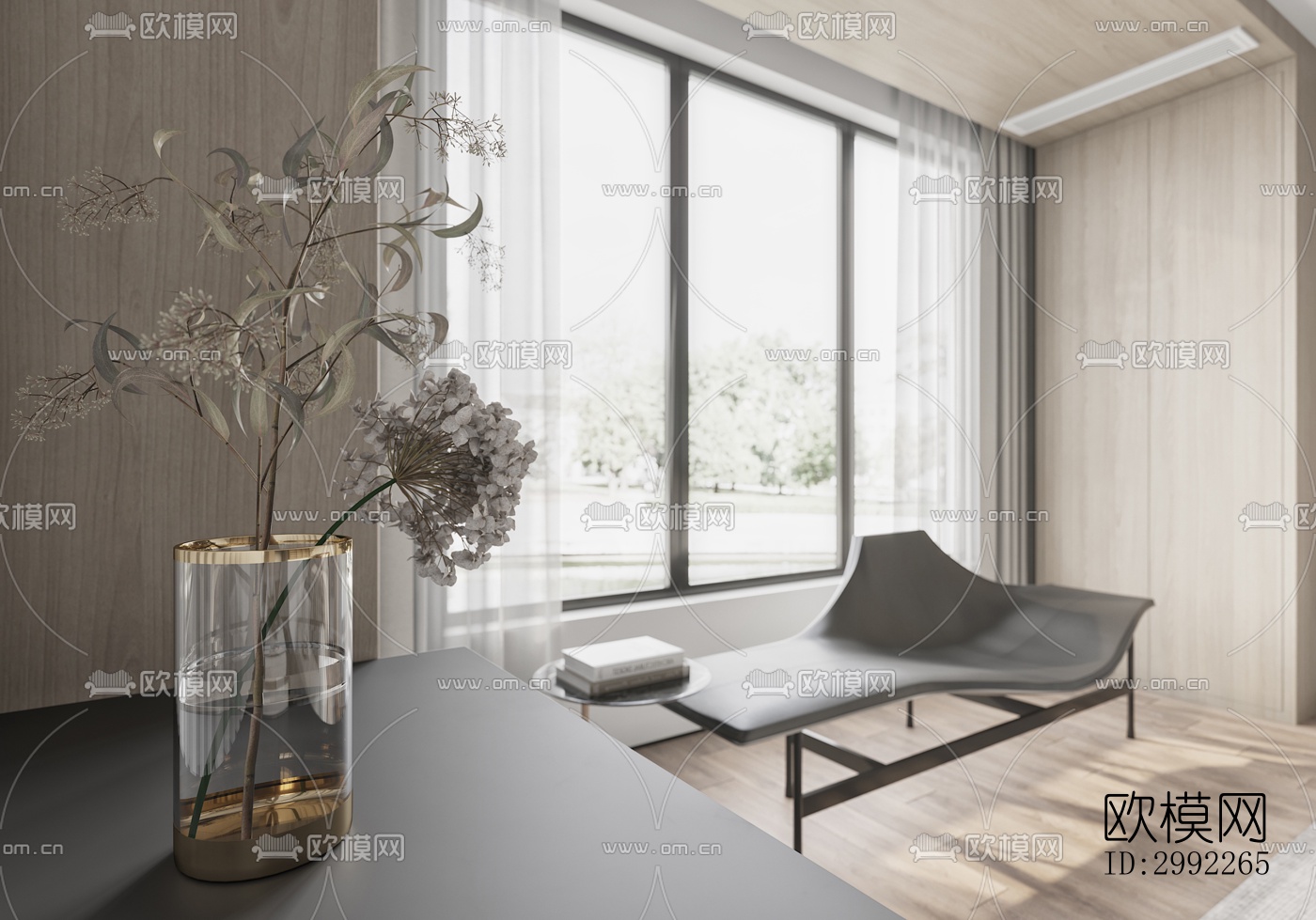 现代平层效果图下载（渲染图20）