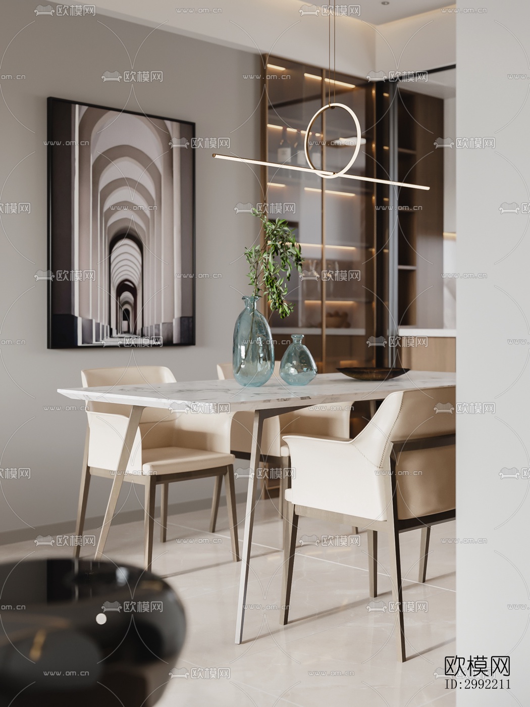 现代平层效果图下载（渲染图10）