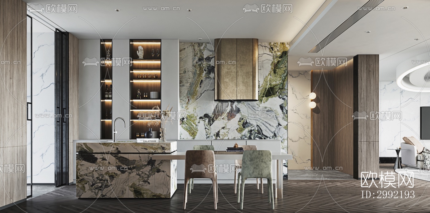 现代平层效果图下载（渲染图13）