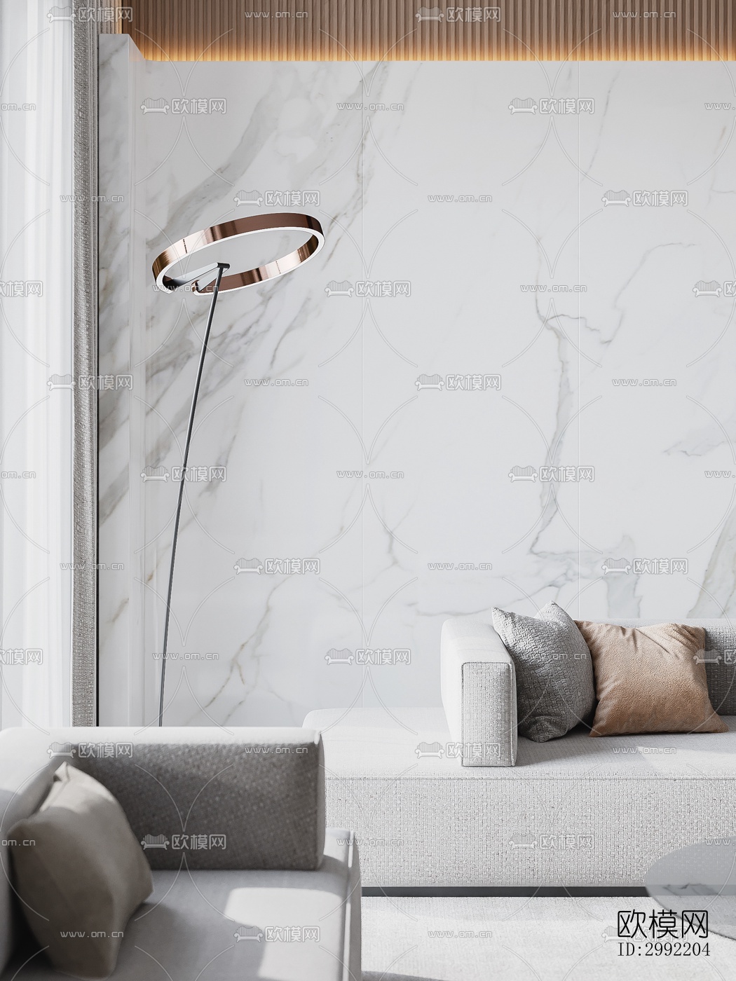 现代平层效果图下载（渲染图9）