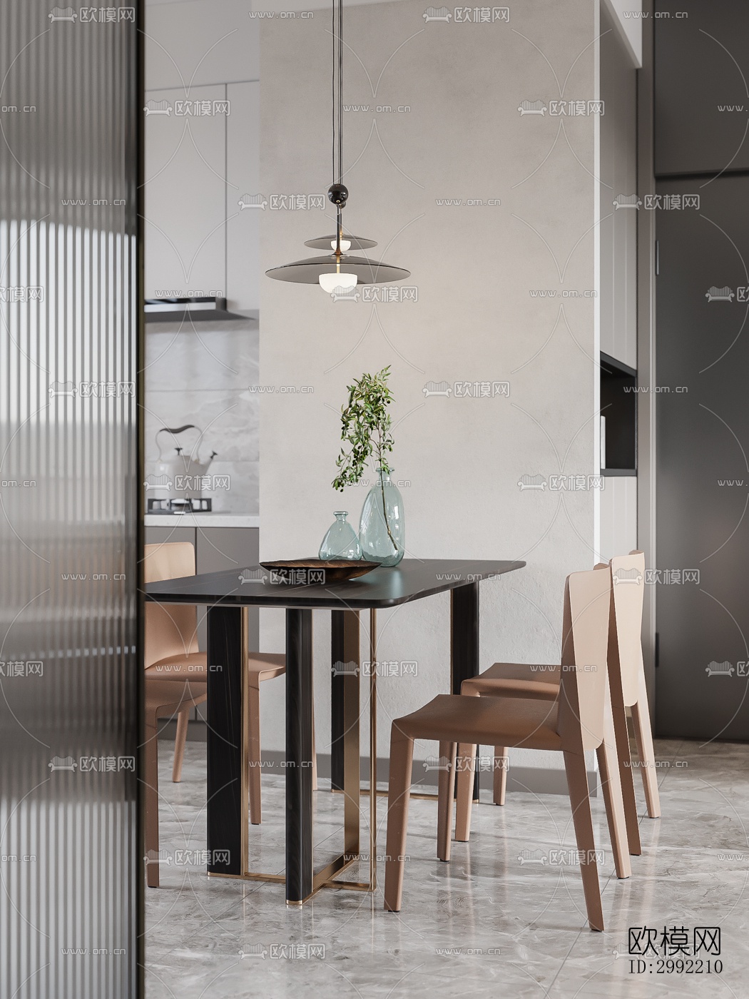 现代平层效果图下载（渲染图6）