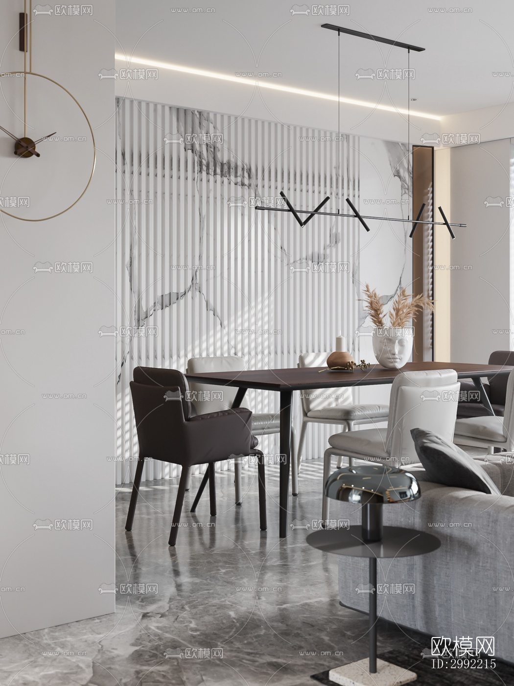 现代平层效果图下载（渲染图9）