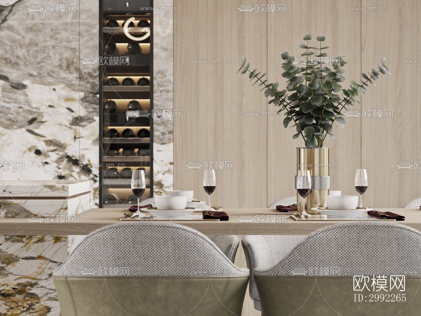 现代平层效果图下载（渲染图5）