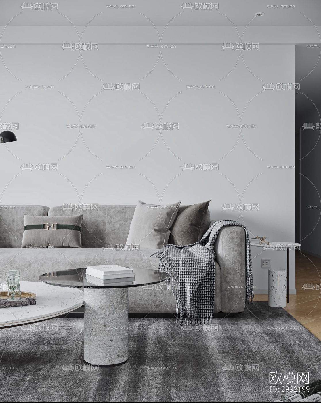 现代平层效果图下载（渲染图4）