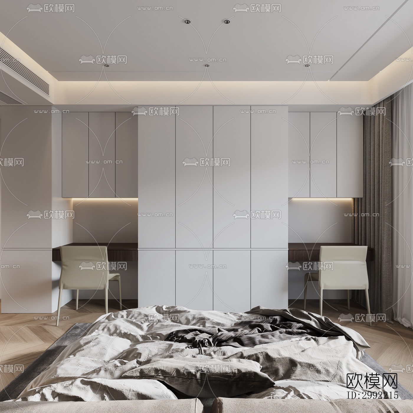 现代平层效果图下载（渲染图2）