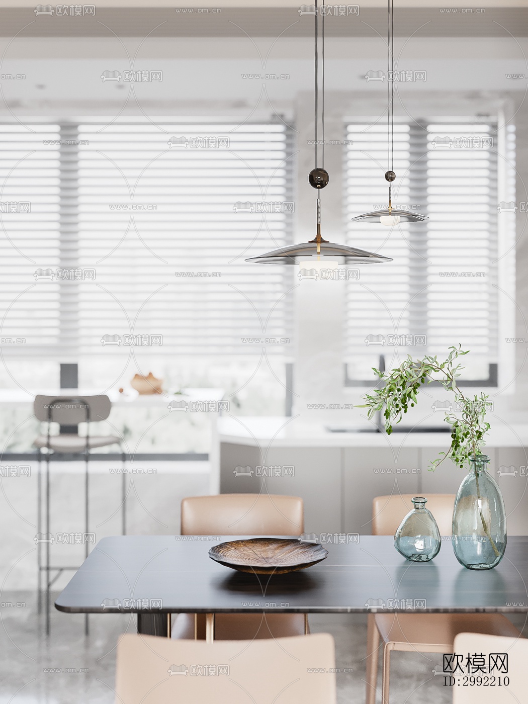 现代平层效果图下载（渲染图3）