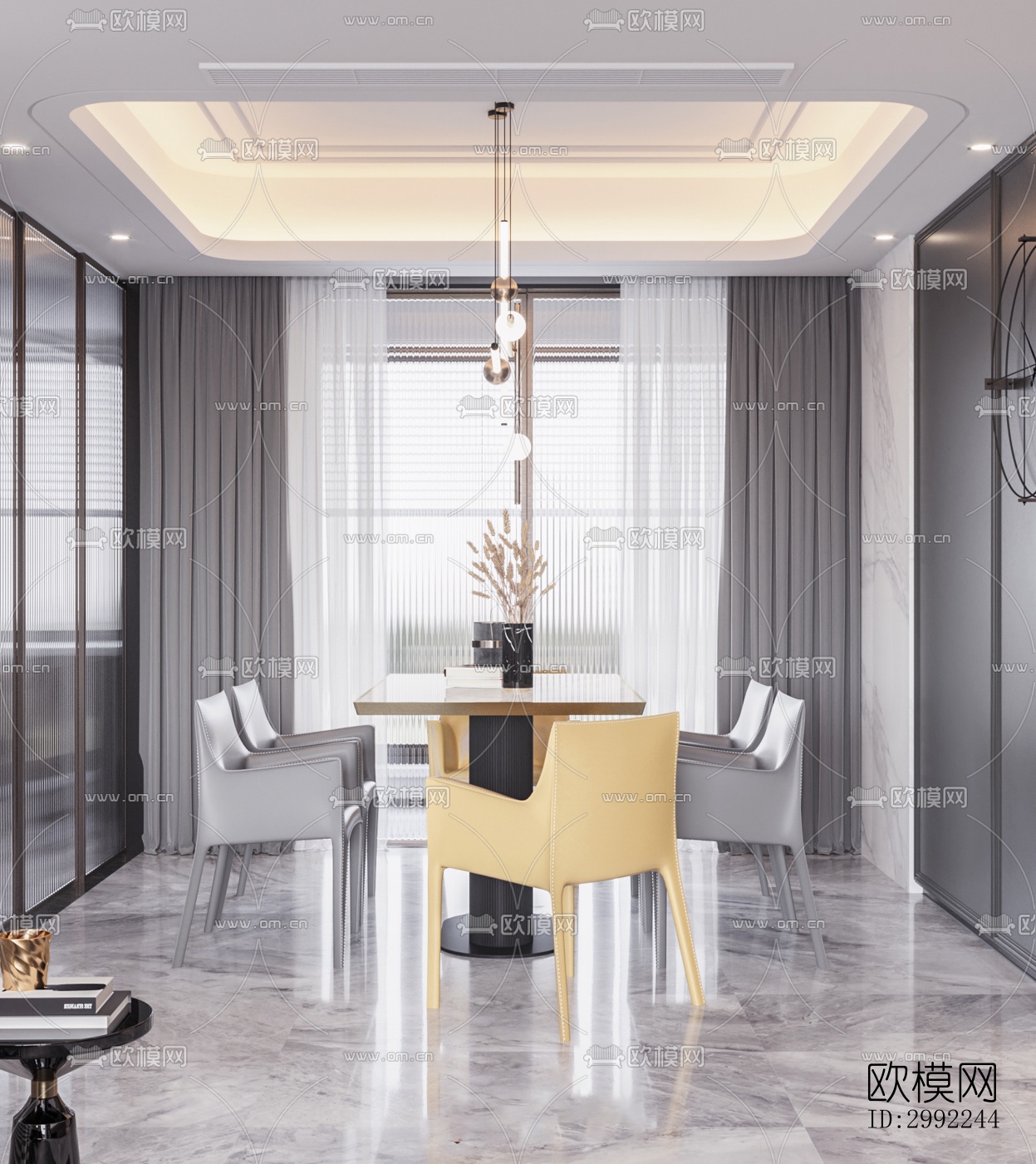 现代平层效果图下载（渲染图7）