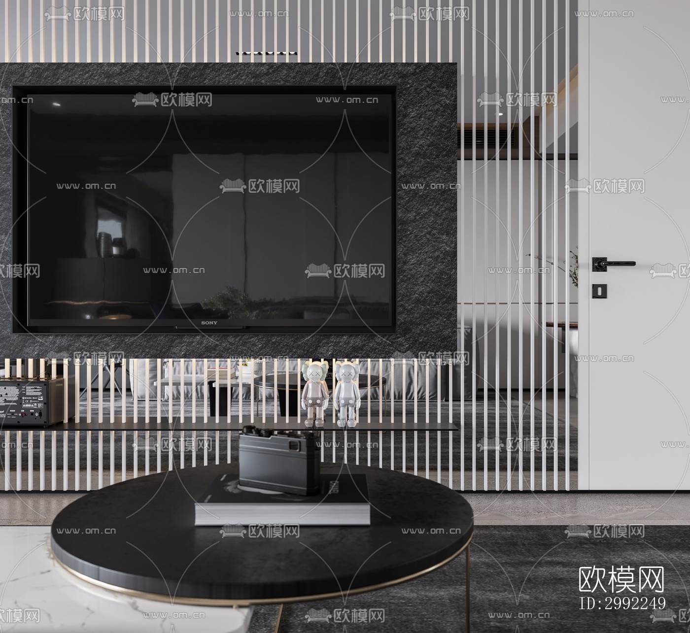 现代平层效果图下载（渲染图16）