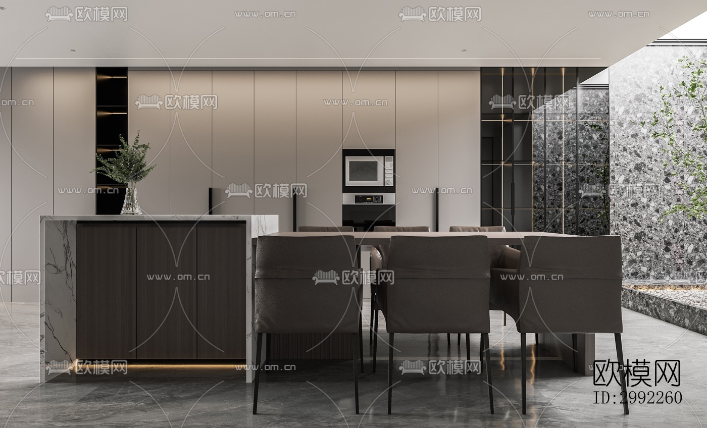 现代平层效果图下载（渲染图5）