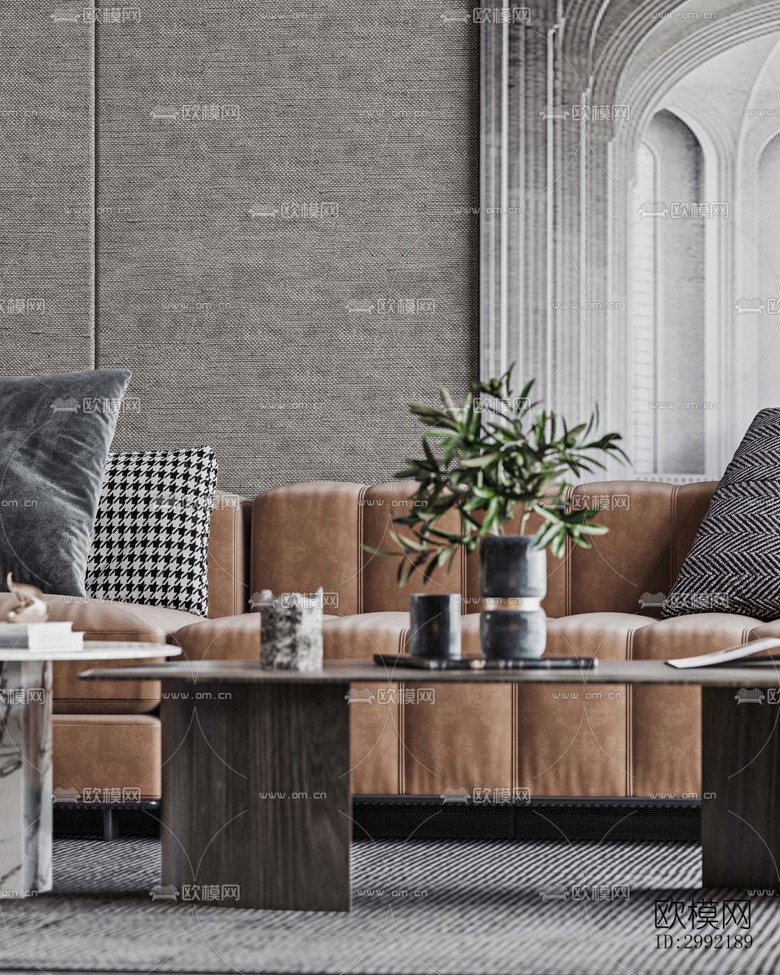 现代平层效果图下载（渲染图2）