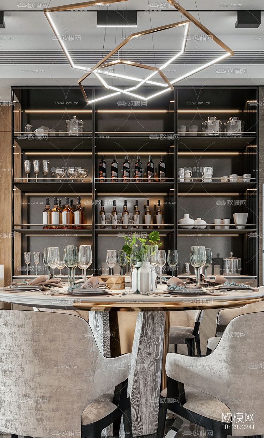 现代平层效果图下载（渲染图12）