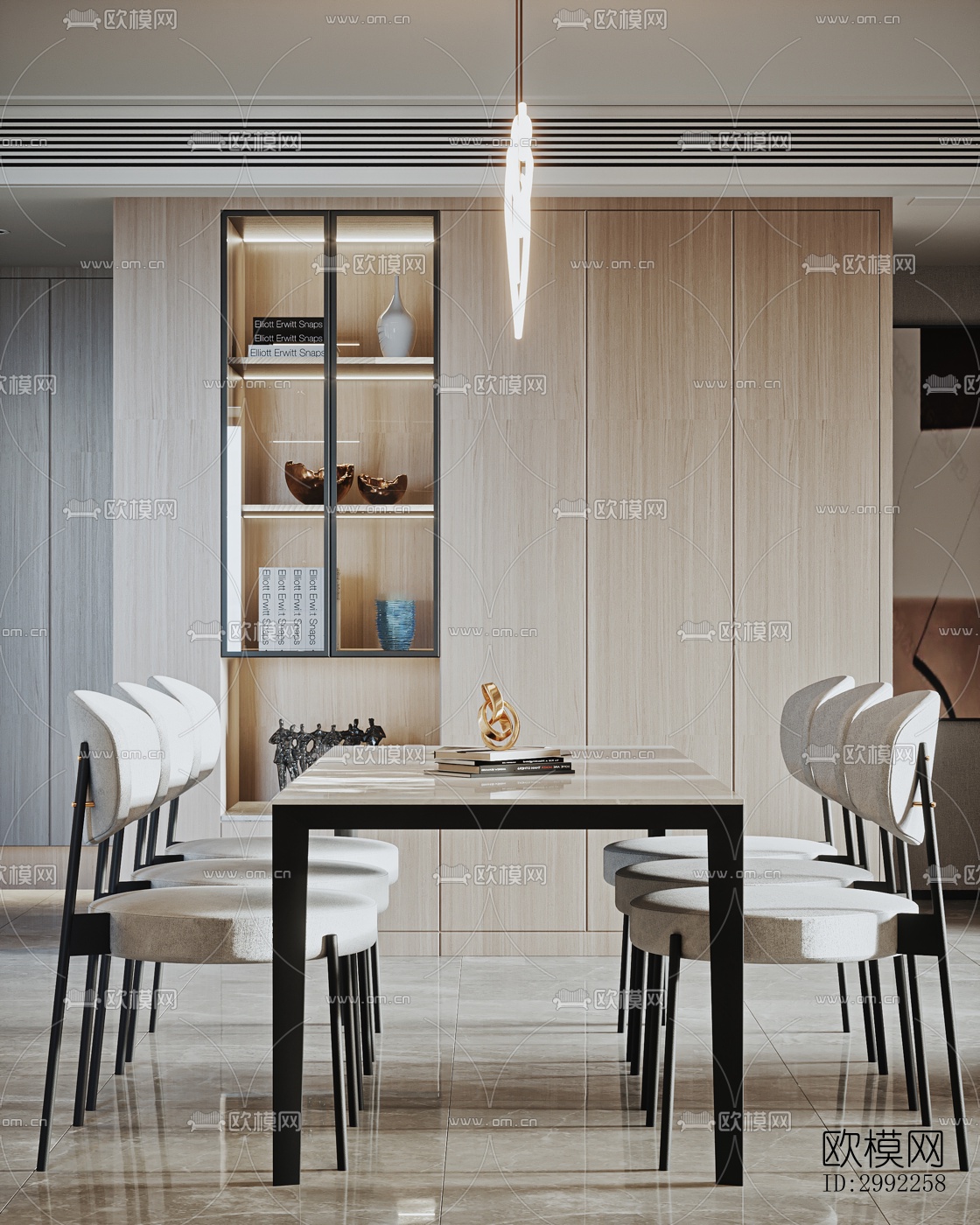 现代平层效果图下载（渲染图6）